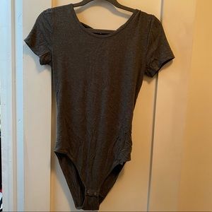 Abercrombie and Fitch Backless Short Sleeve Bodysuit
